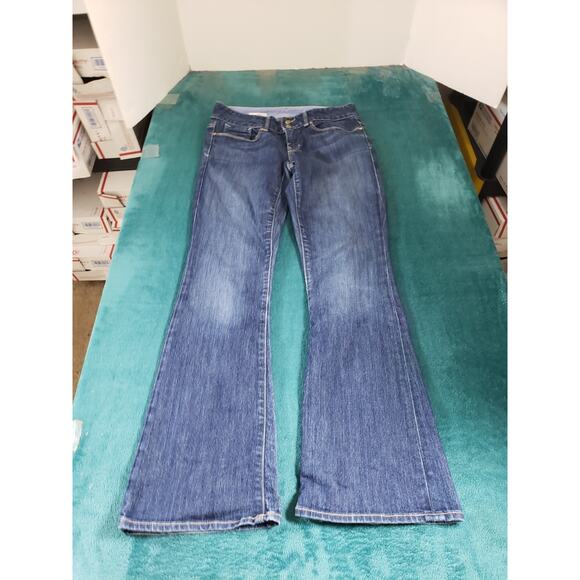 Gap Jeans Size 2 Petite Womens Blue Stretch Pants Denim Mid Rise Perfect Bootcut - Picture 1 of 13